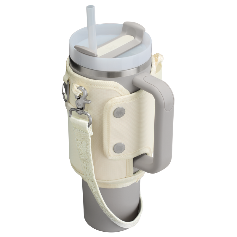Stanley 1913 The All Day 40 OZ Quencher Carry-All in Cream | Back View
