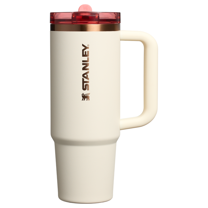 Stanley 30 OZ Quencher Flip Straw ProTour Stainless Steel Tumbler In Cream Rose Gold From The Oasis Collection