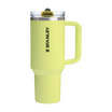 Stanley 40 OZ IceFlow Flip Straw Stainless Steel Tumbler In Prickly Pear Green