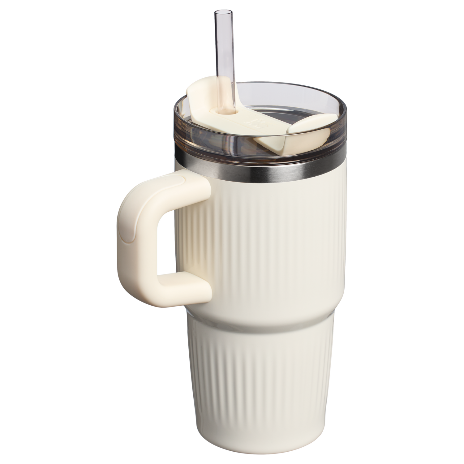 Stanley 1913 The Quencher® H2.0 Fluted Tumbler with Handle 20 OZ in Cream Gloss | View 1