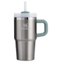 The Quencher H2.0 FlowState Tumbler 20oz with handle and straw In Stainless Steel Shale