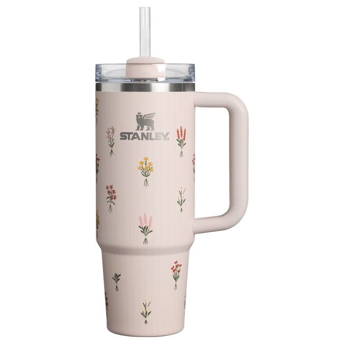 Stanley 1913 The Quencher H2.0 Flowstate™ Tumbler 30 OZ in Rose Quartz Bouquets