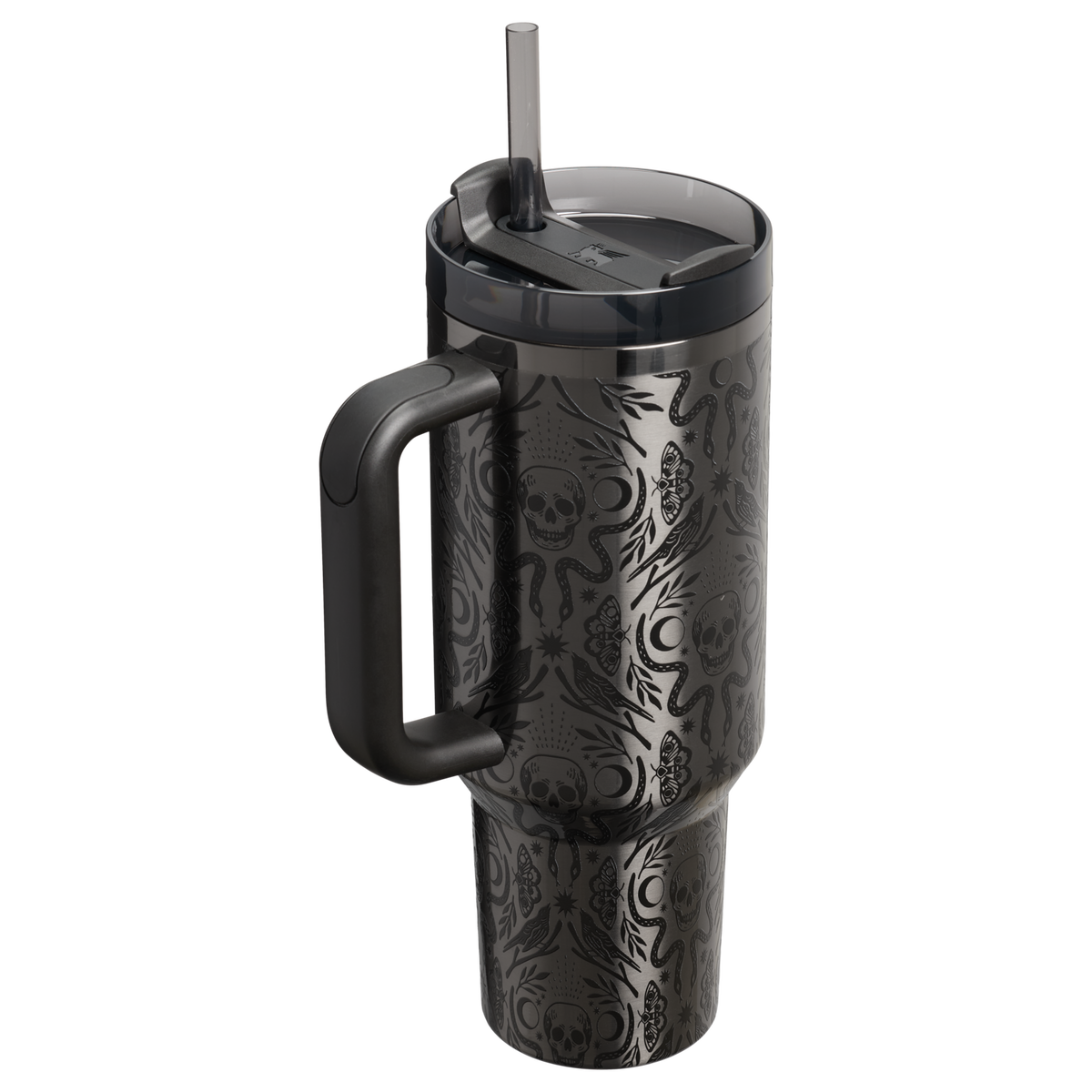 Stanley 1913 The Halloween Quencher ® H2.0 FlowState™ Tumbler 40 OZ in Deadly Damask | Back View