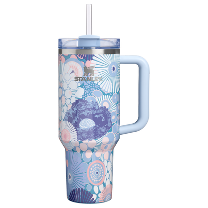 Stanley 1913 The Quencher H2.0 FlowState™ Tumbler  40 OZ in Blue Dream Wildflower | Front View