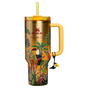 Swatch for Stanley 1913 Stanley 1913 x FARM Rio Quencher® H2.0 Flowstate™ Tumbler 40 OZ in Farm Rio Tropical Woods