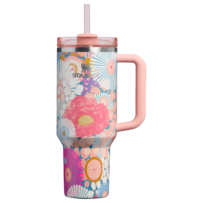 Stanley 1913 The Quencher H2.0 FlowState™ Tumbler  40 OZ in Sorbet Wildflower | Front View