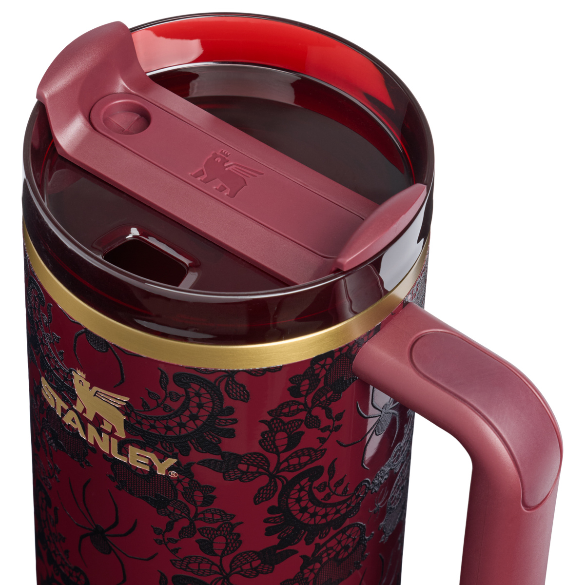 Stanley 1913 Halloween Quencher® H2.0 Flowstate™ Tumbler | 40 OZ in Bordeaux Lace | Lid Detailed View