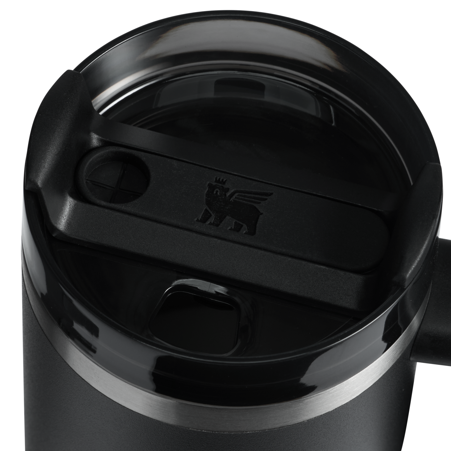 The Quencher H2.O 20 oz FlowState Tumbler with handle and straw in Black