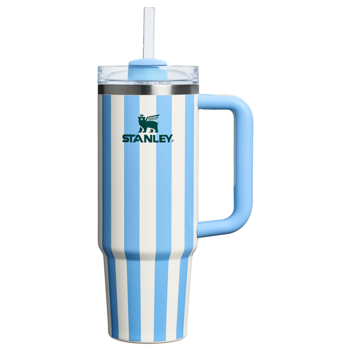 Stanley 30 OZ Quencher Stainless Steel Tumbler In Cornflower Cabana Blue From The Oasis Collection