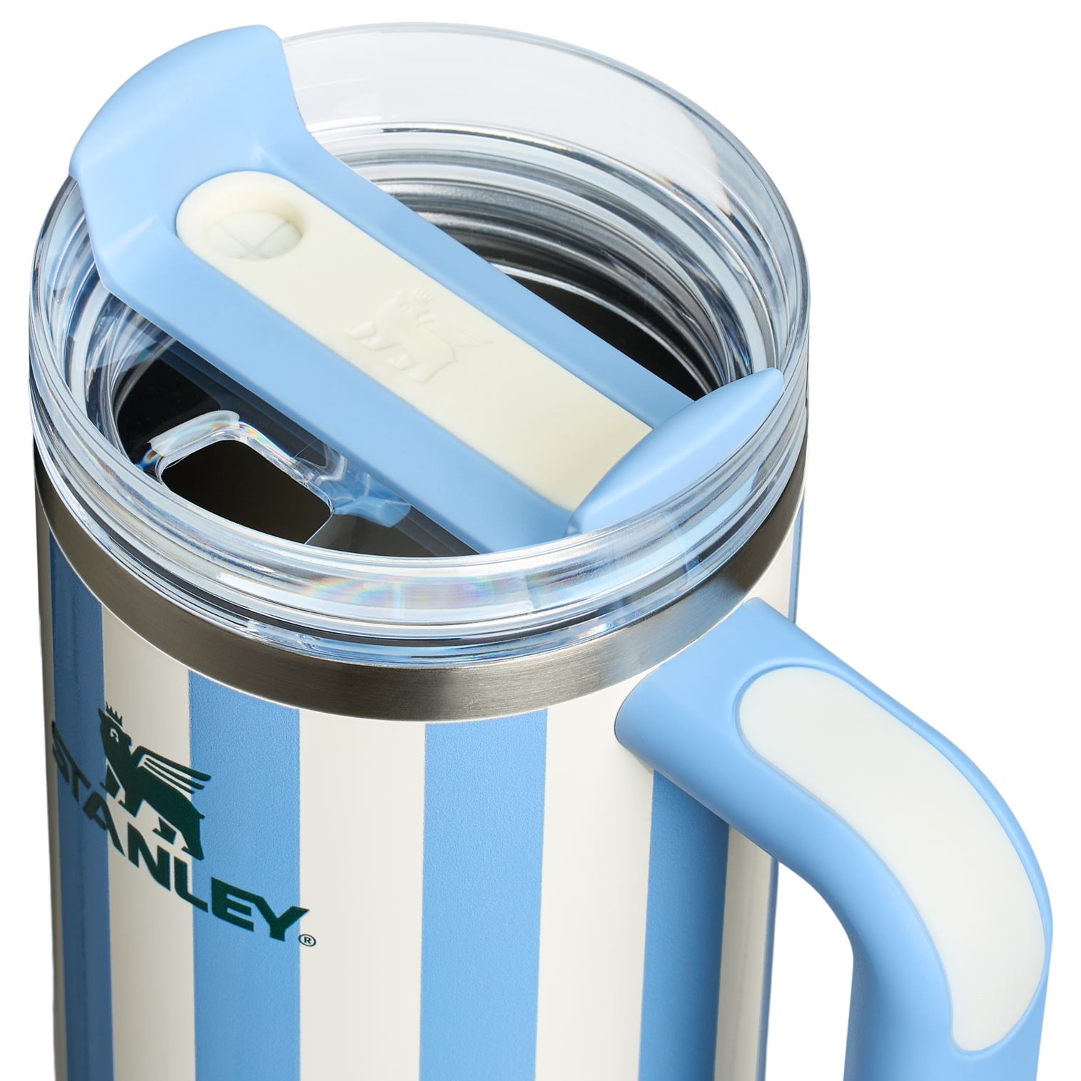 Stanley 30 OZ Quencher Stainless Steel Tumbler In Cornflower Cabana Blue From The Oasis Collection
