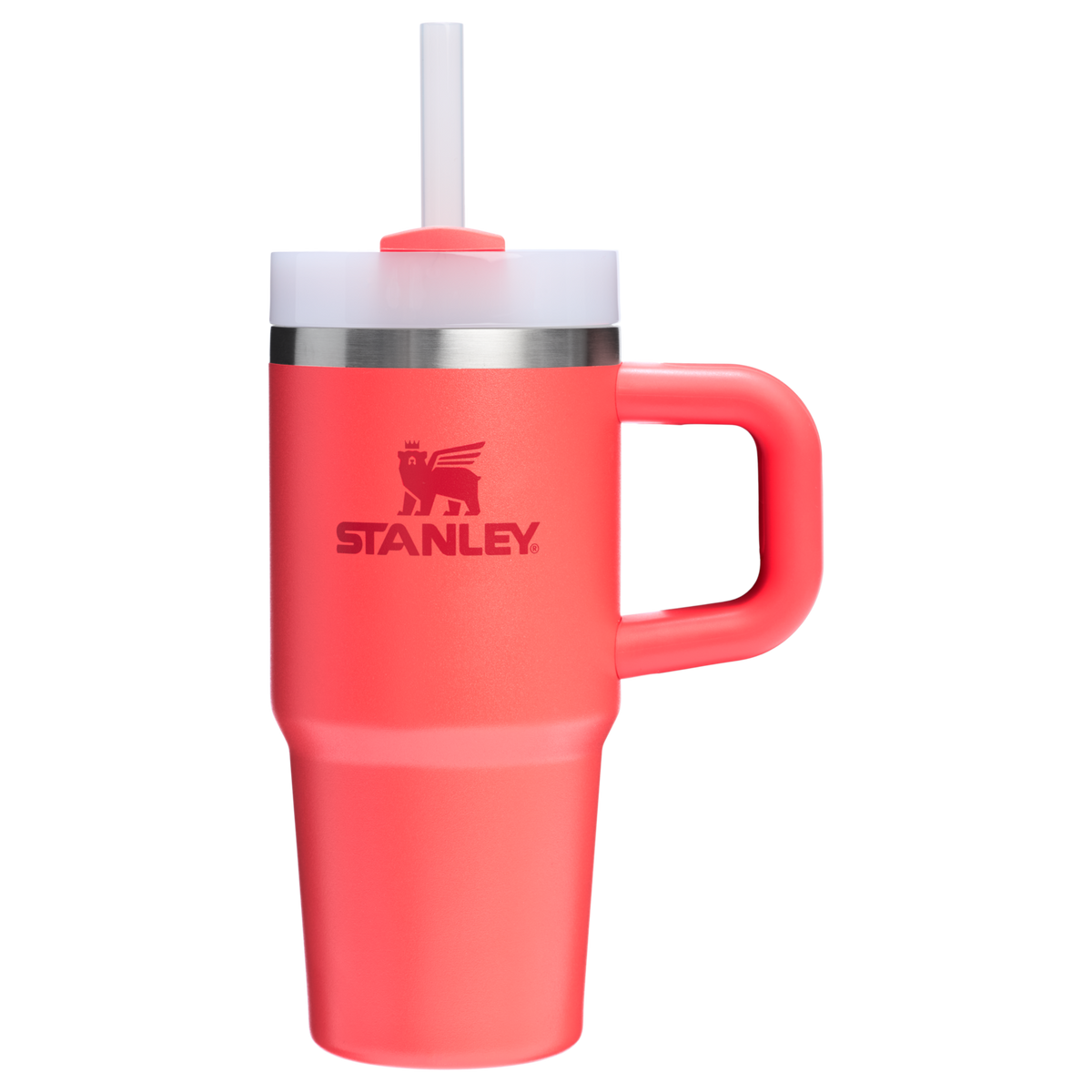 Stanley 1913 The Quencher H2.O FlowState™ Tumbler 14 OZ in Hot Coral | Front View