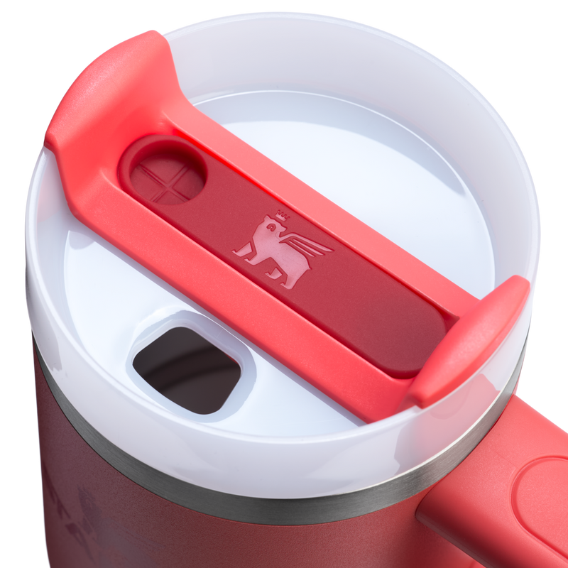 Stanley 1913 The Quencher H2.O FlowState™ Tumbler 14 OZ in Hot Coral | Lid Detailed View