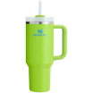 Stanley Quencher H2.O FlowState Insulated Tumbler 40OZ Cup In Bright Lime Green