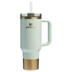 Stanley Quencher H2.O FlowState Tumbler Cup 40 OZ In Gilded Celadon Blue