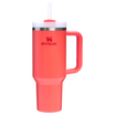 Stanley 40 oz Quencher FlowState Tumbler In Hot Coral Red