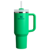 Stanley 40 OZ Quencher FlowState Tumbler With Straw In Meadow Green