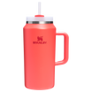 Stanley 64 oz Quencher H2.O FlowState Insulated Tumbler In Hot Coral Red