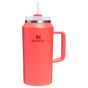 Stanley 64 oz Quencher H2.O FlowState Insulated Tumbler In Hot Coral Red