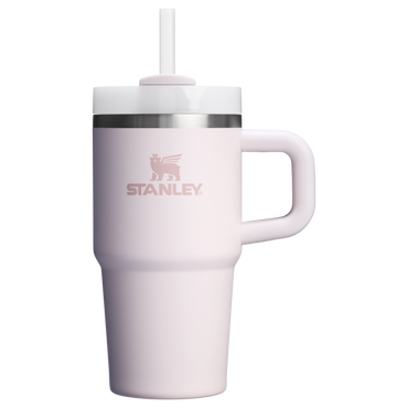 The Quencher H2.O 20 oz FlowState Tumbler with handle and straw in Rose Quartz Pink