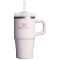 The Quencher H2.O 20 oz FlowState Tumbler with handle and straw in Rose Quartz Pink