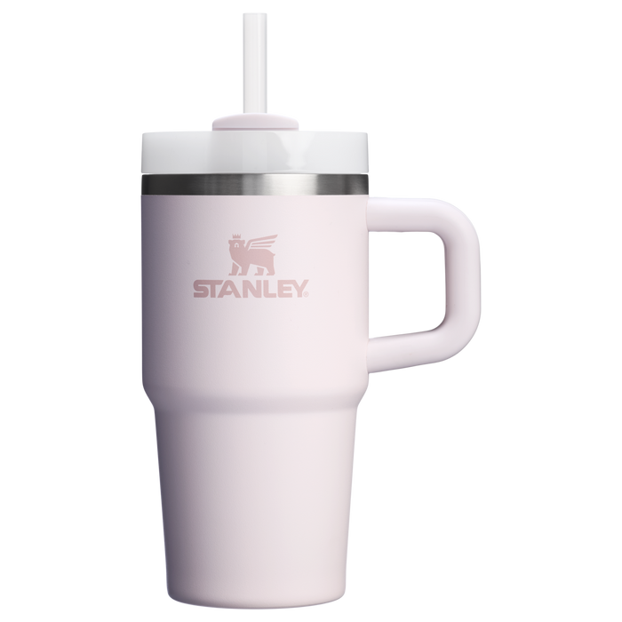 The Quencher H2.O 20 oz FlowState Tumbler with handle and straw in Rose Quartz Pink
