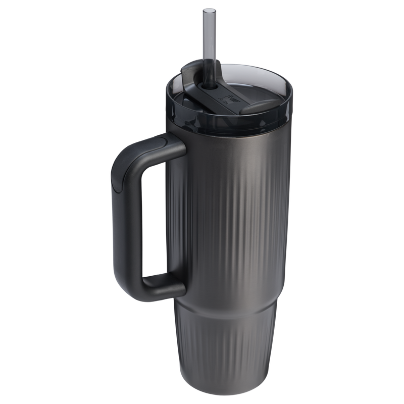Stanley 1913 The Quencher® H2.0 Fluted Tumbler 30 OZ in Black | Back View