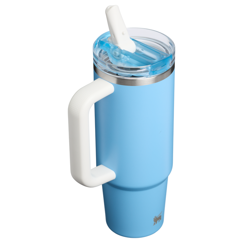 Stanley 1913 The Country Collection Quencher® ProTour Flip Straw Tumbler 30 OZ in Team Light Blue White | Back View