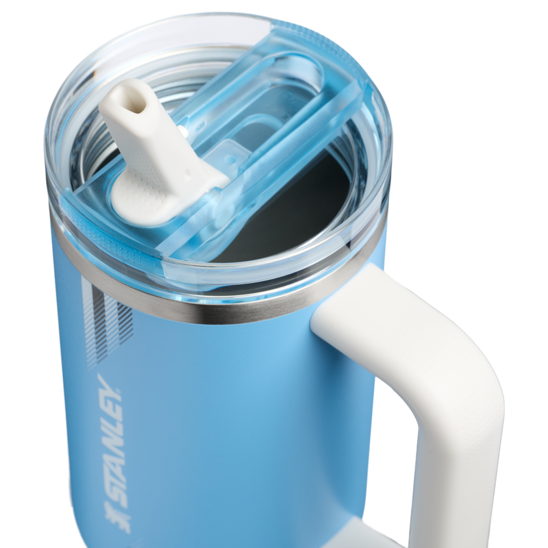 Stanley 1913 The Country Collection Quencher® ProTour Flip Straw Tumbler 30 OZ in Team Light Blue White | Lid Detailed View