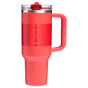 Stanley 40 OZ Quencher ProTour Flip Straw Tumbler In Hot Coral Red
