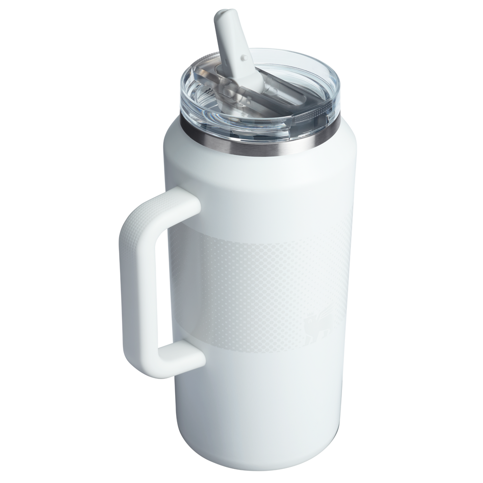 The Stanley Quencher Pro Tour Flip Straw Tumbler 64 OZ In Frost White