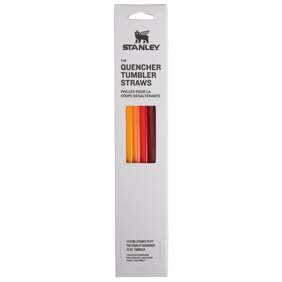 Stanley 1913 Adventure Quencher Travel Tumbler Straws 30 OZ 4-Pack in Red/Orange