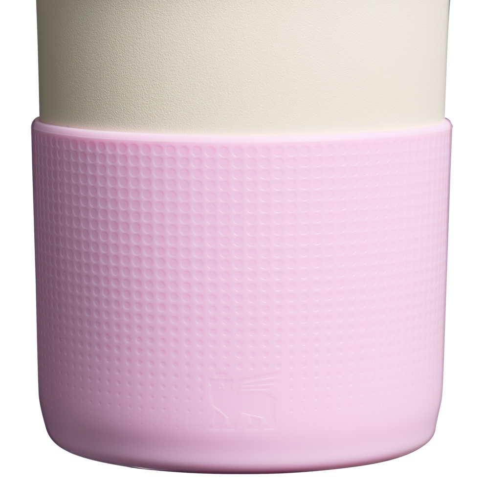 Stanley Quencher Tumbler Boot & Straw Cover For 40 OZ Cups In Cherry Blossom Pink