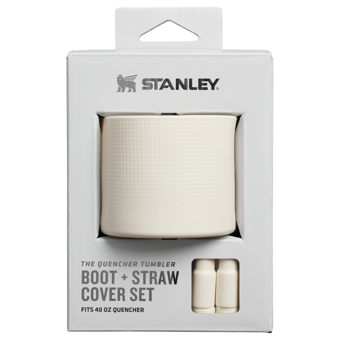 Stanley 1913 Stanley Quencher Boot and Straw Cover Set 40 OZ in Cream | Front View