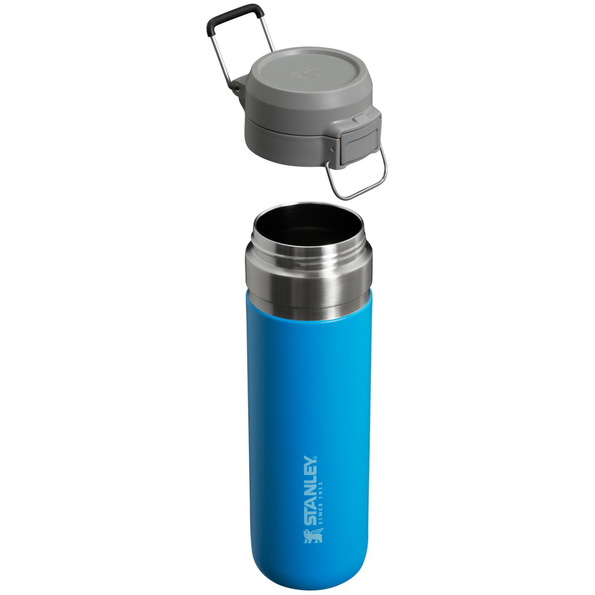 Stanley 1913 The Quick Flip Go Bottle 24 OZ in Azure | Cross Section View