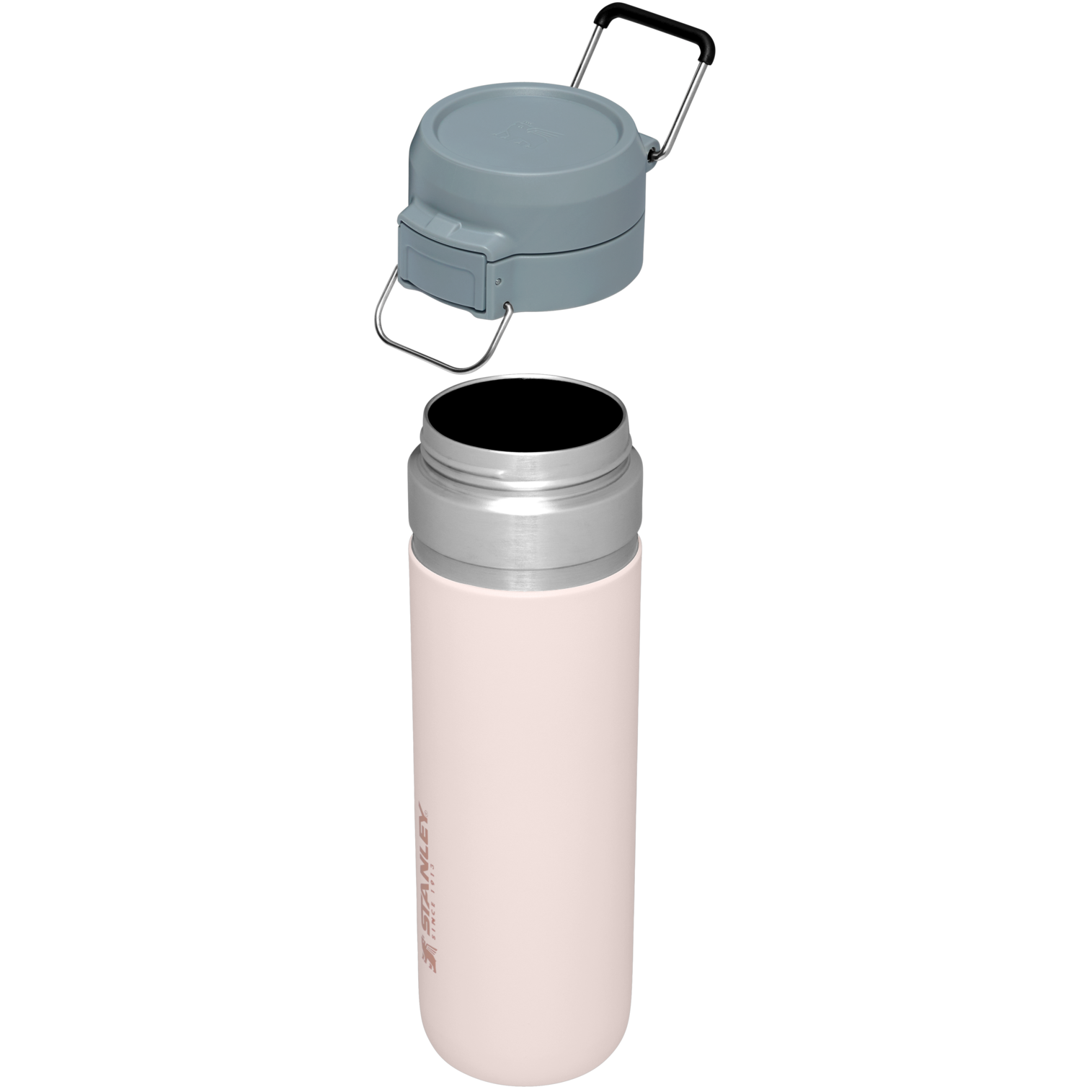 Stanley 24 OZ Quick Flip GO Water Bottle In Rose Quartz Pink