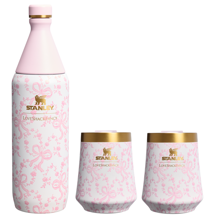 Stanley 1913 x LoveShackFancy Holiday Reserve All Day Wine Set | 34 OZ | 11 OZ