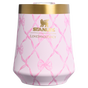 Swatch for Stanley 1913 Stanley 1913 x LoveShackFancy Holiday Reserve Wine Tumbler 11 OZ in Baby Bow Pink Peppermint | Front View