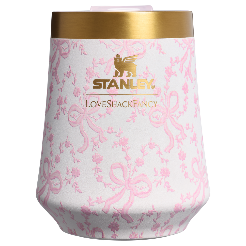 Stanley 1913 Stanley 1913 x LoveShackFancy Holiday Reserve Wine Tumbler 11 OZ in Coquette Bow Chantilly | View 1