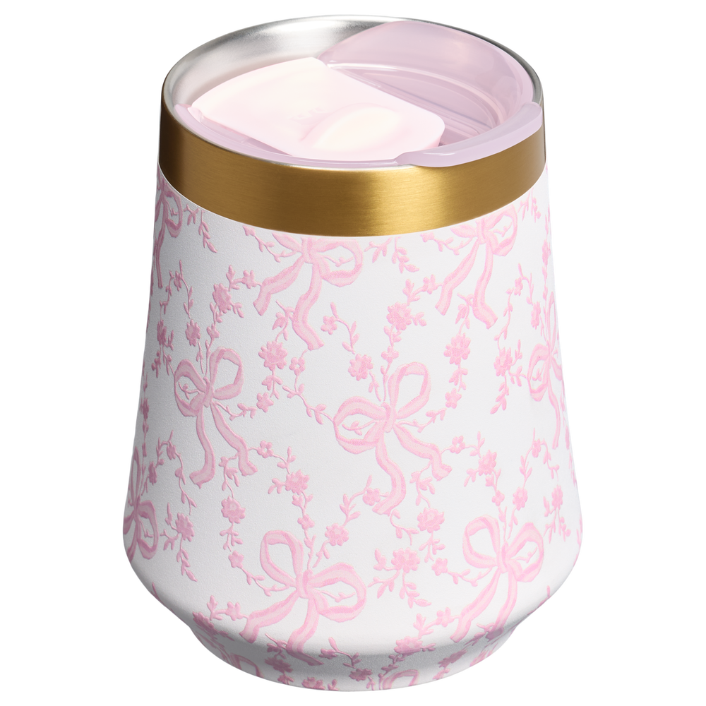 Stanley 1913 Stanley 1913 x LoveShackFancy Holiday Reserve Wine Tumbler 11 OZ in Coquette Bow Chantilly | View 2