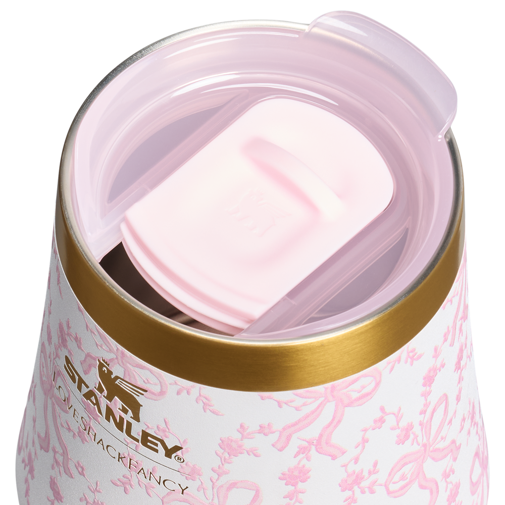 Stanley 1913 Stanley 1913 x LoveShackFancy Holiday Reserve Wine Tumbler 11 OZ in Coquette Bow Chantilly | View 3