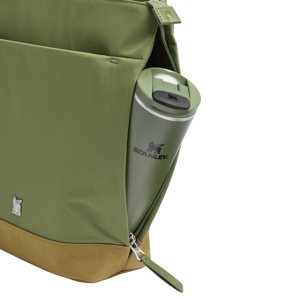 Stanley 1913 The Standby Satchel 10.57 QT in Dried Pine | Pocket View