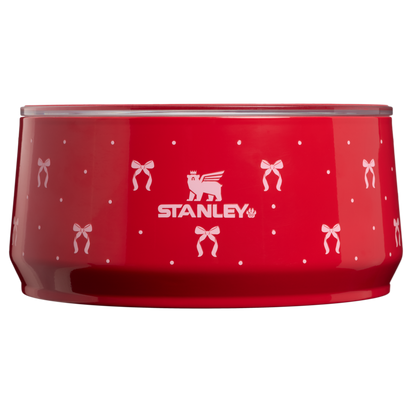 Stanley 1913 The Stanley Pet Bowl 6-cups in Rouge Bows | Front View