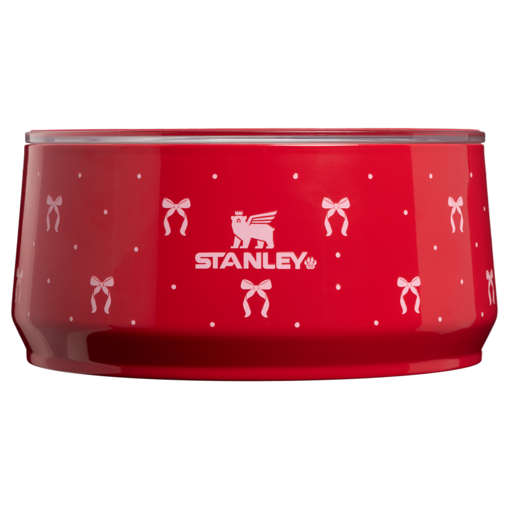 Stanley 1913 The Stanley Pet Bowl 6-cups in Rouge Bows | Front View