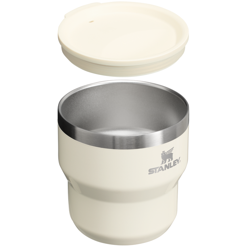 Stanley 1913 The Stay-Hot Stacking Cup 10 OZ in Cream Gloss | Cross Section View