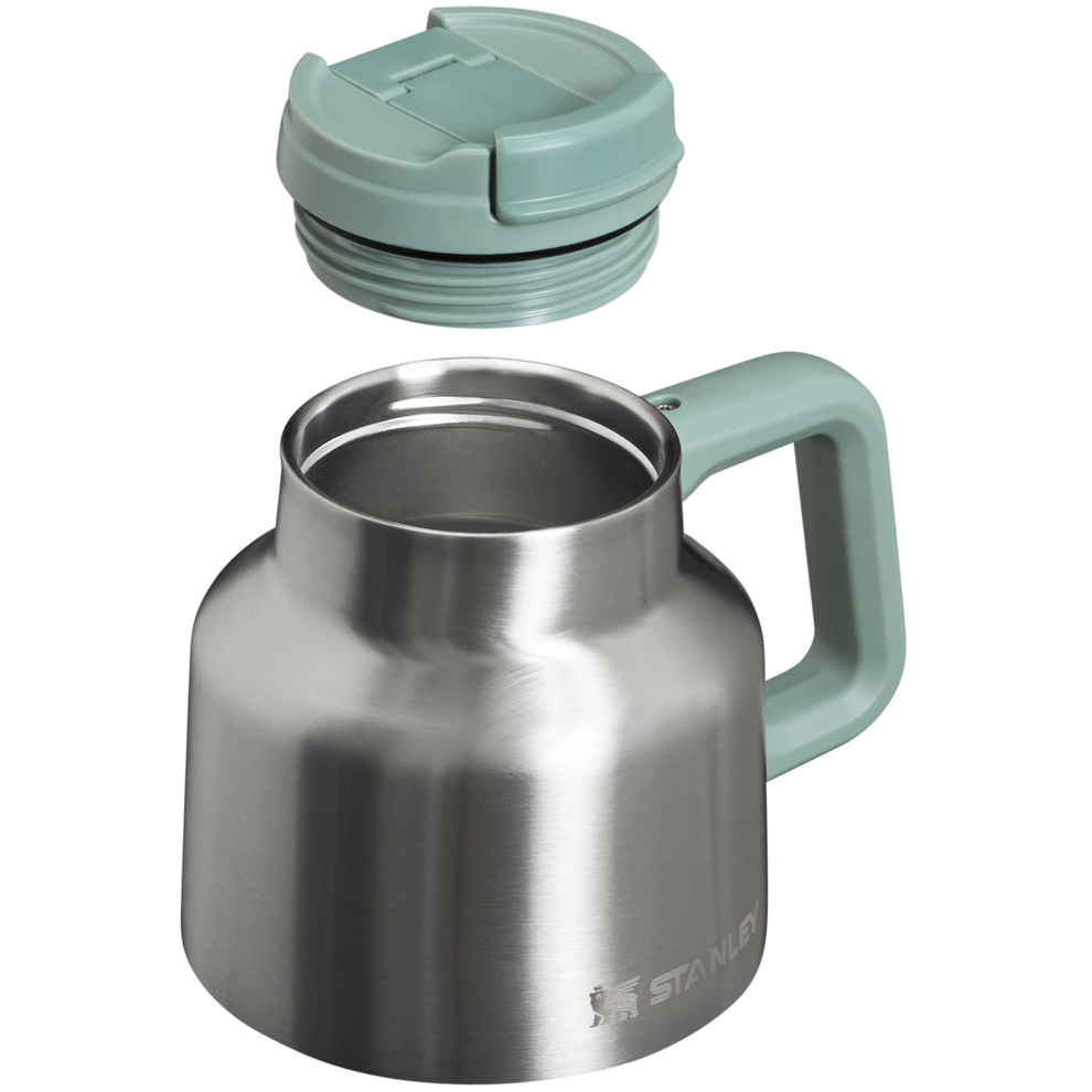 Stanley 1913 Adventure Tough-To-Tip Admiral's Mug 20 OZ in Stainless Steel Shale