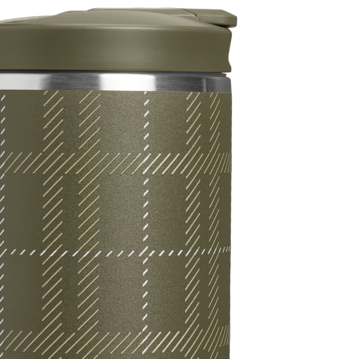 Stanley 1913 The Transit 2.0 Flip Top Mug 16 OZ in Peat Moss Plaid | Front View