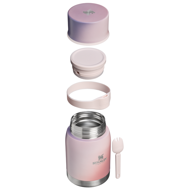 Stanley 1913 Adventure To-Go Food Jar + Spork 24 OZ in Dawn Spiral | Cross Section View