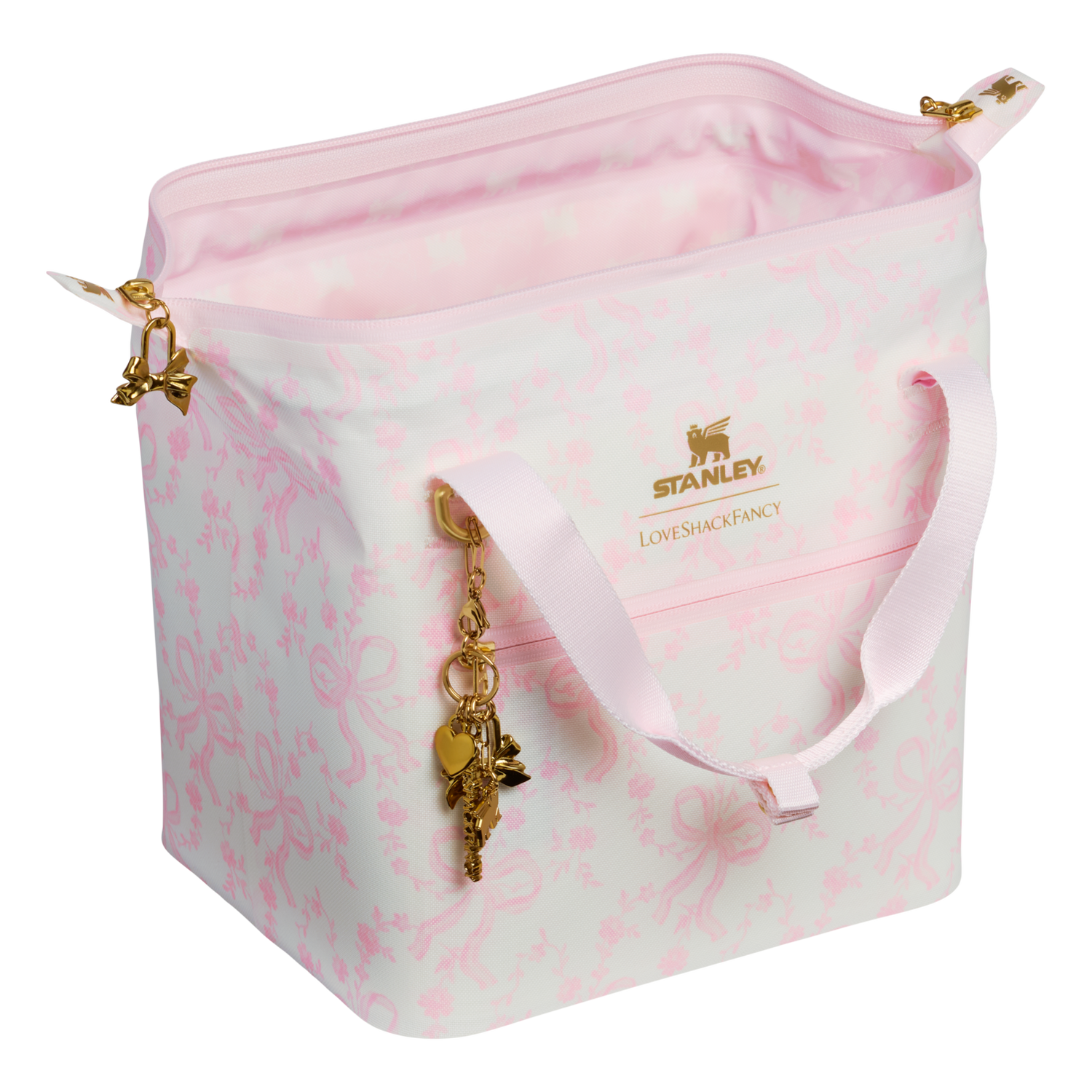 Stanley 1913 Stanley 1913 x LoveShackFancy Holiday All Day Julienne Mini Cooler 10 Can 7.4 QT 7.0 L in Coquette Bow Chantilly | Front View