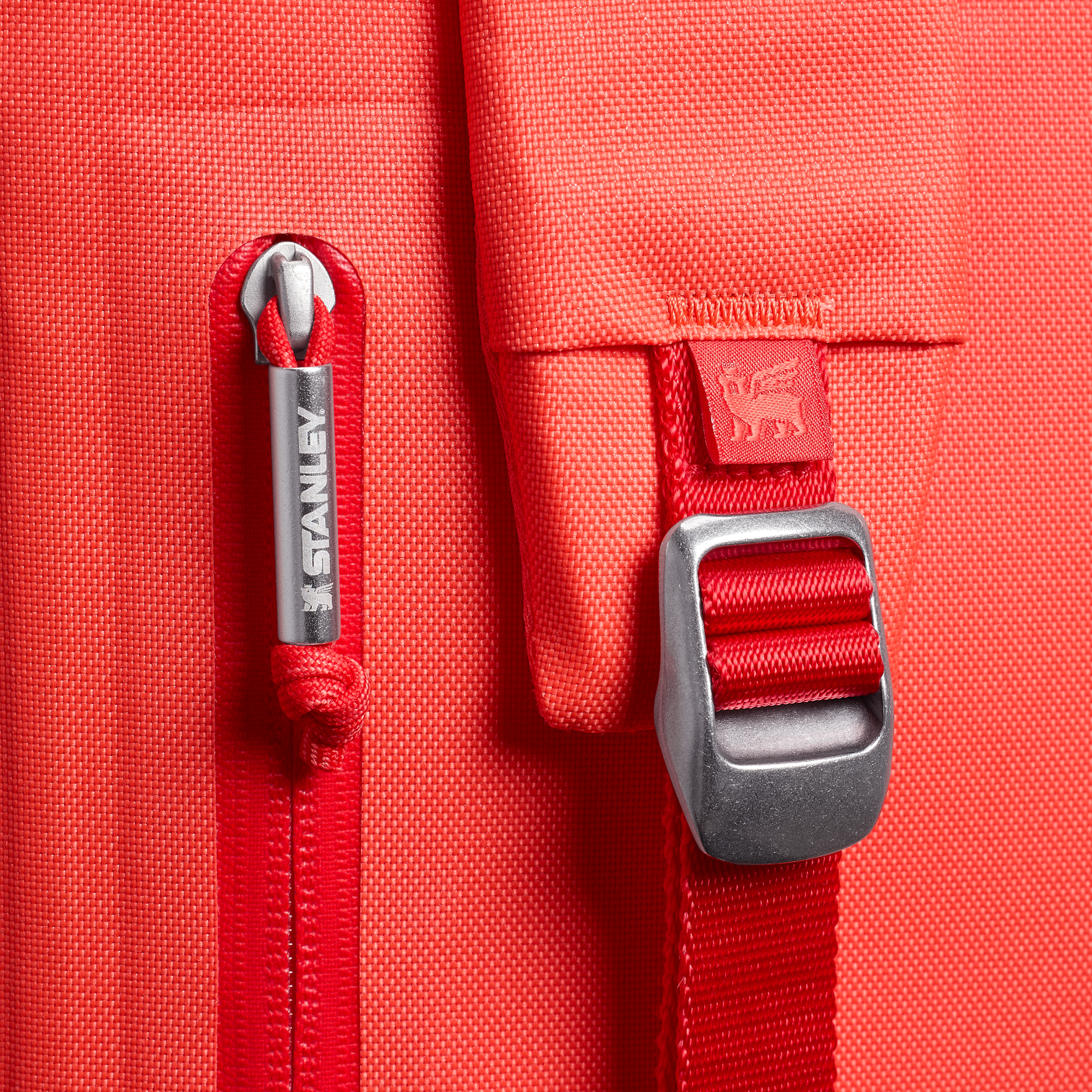 Stanley 14 QT All Day Madeleine Midi Soft Sided Cooler Backpack In Hot Coral Red
