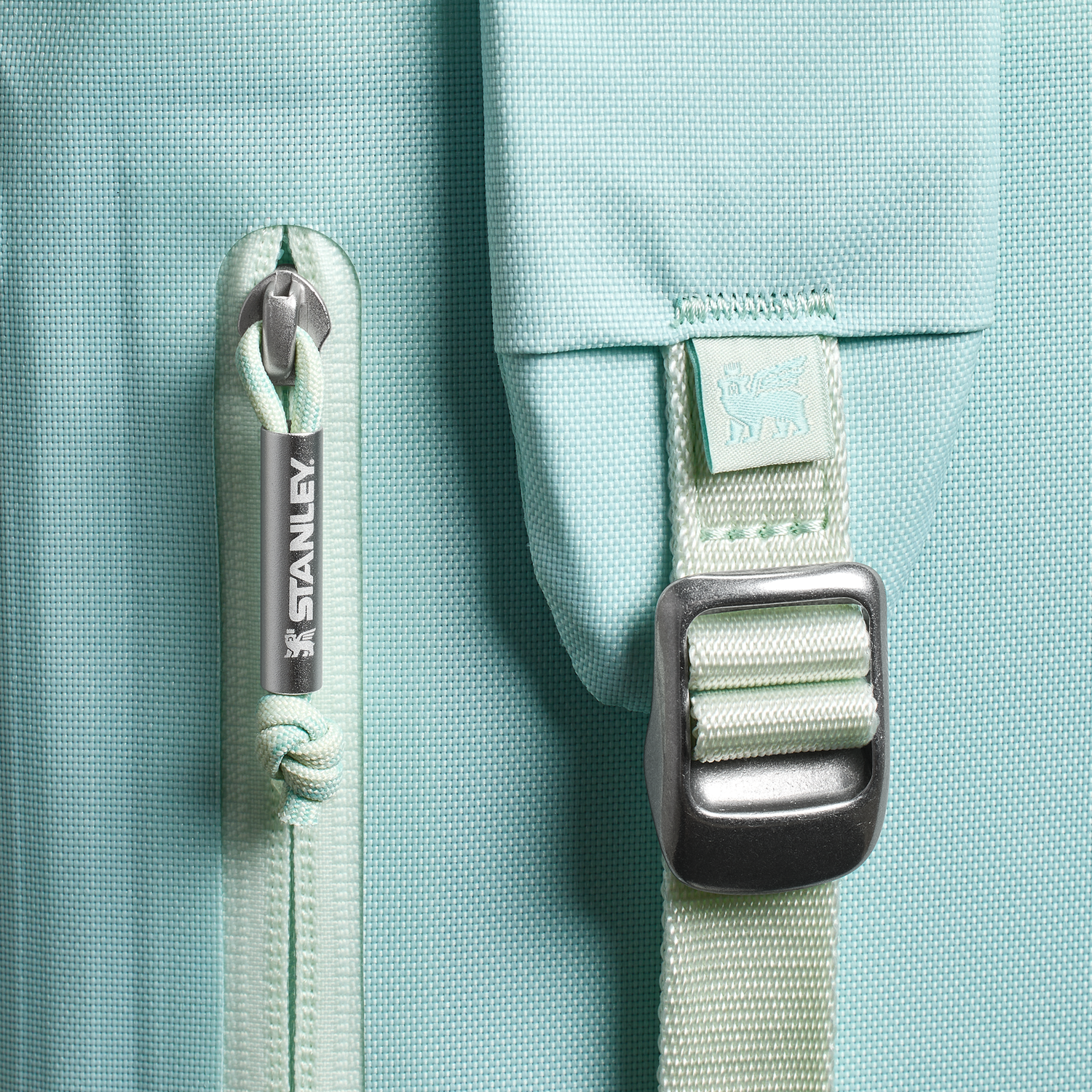 Stanley 1913 The All Day Madeleine Midi Cooler Backpack 20 Can 14.8 QT 14.0 L in Seafoam | View 3